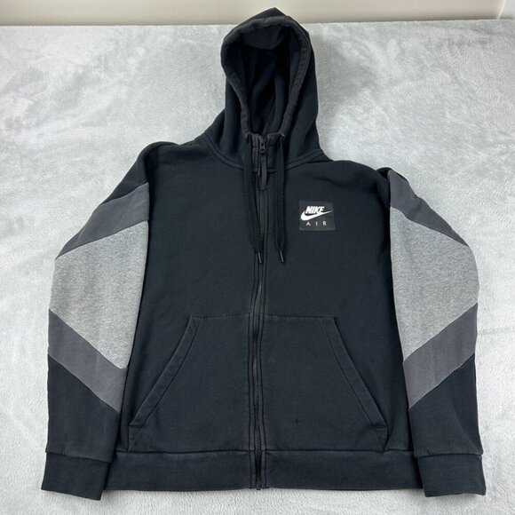 Nike Air Black Full Zip Hoodie Men’s Size M - Picture 1 of 15
